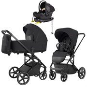 Коляска Carrello Alfa CRL-6522 2025 Nova DK791 Black Line с базой Isofix 3 в 1 Rock Black 1234282076