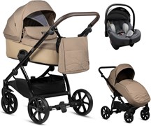 Детская коляска Tutis Leo Plus 3 в 1 с автокреслом Elo Lux EduSky Grey 1222228 Caramel 650383519
