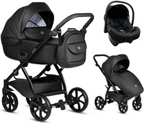 Детская коляска Tutis Uno 5 Plus Leather collection 3 в 1 с автокреслом Elo Lux EduSky Black 1402699 Jet Black 1778738748
