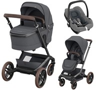 Детская коляска Maxi-Cosi Fame 3 в 1 с автокреслом CabrioFix Select grey Twillic Graphite/графит 1022587148