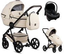 Детская коляска Tutis Viva 5 Plus Leather 2024 3 в 1 с автокреслом Elo Lux EduSky Black 1452086 Vanilla 1399671891