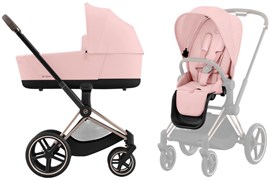 Коляска 2 в 1 Cybex Priam IV Rosegold complete Peach Pink 249031427