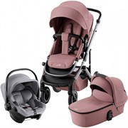 Детская коляска 3 в 1 Britax Roemer Smile 5Z + автокресло BABY-SAFE CORE Frost Grey Dusty Rose / Frost Grey 1803914371
