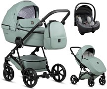 Детская коляска Tutis Viva 5 Plus Leather 2024 3 в 1 с автокреслом Elo Lux EduSky Grey 1452045 Aquamarine 2051879765