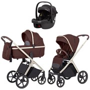 Коляска Carrello Vector CRL-6550 Ammonite AY329 Pro Absolute Black 3 в 1 Sienna Beige 796492799
