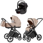 Коляска Carrello Vector 2025 CRL-6551 Ammonite AY329 Pro Absolute Black 3 в 1 Mellow Beige 2082448762