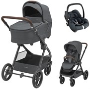 Коляска детская Maxi-Cosi Oxford Plus 3 в 1 с автокреслом CabrioFix Essential black 1978204110 PlusTwillic Graphite/Графит 979086195