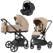 Коляска Carrello Alfa CRL-6522 2025 Vega CRL-14101 Absolute Black 3 в 1 Natural Beige 231342939