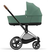 Коляска для новорожденных Cybex Priam IV Chrome Brown Leaf Green 623790199