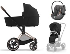 Коляска 3 в 1 Cybex Priam IV Rosegold и автокресло Cloud G i-Size Lava Grey Plus Sepia Black 853955439