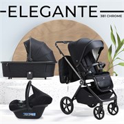 Детская коляска Sweet Baby Elegante 3 в 1 Chrome Black 265907646