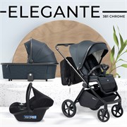 Детская коляска Sweet Baby Elegante 3 в 1 Chrome Blue 1502442459