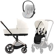 Коляска 3 в 1 Cybex Priam IV Rosegold complete и автокресло Cloud T i-Size Platinum White Plus Off White 1926882224