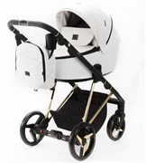 Детская коляска Adamex Blanc Special Edition 3 в 1 BL-PS782 (БЕЛ.В БЛЕСТКУ+БЕЛ.КОЖА+ЗОЛОТО РАМА) 799476439