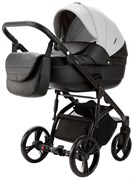Детская коляска Adamex Lanti Deluxe 3 в 1 LN-SD01 (БЕЛ.КОЖА + ЧЕРН. КОЖА) 1252024405