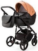 Детская коляска Adamex Lanti Deluxe 3 в 1 LN-SD109 (КАРАМЕЛЬ.КОЖА + ЧЕРН. КОЖА) 201381774