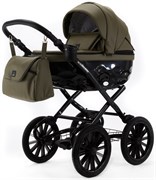 Детская коляска Adamex Chantal Retro Deluxe 3 в 1 C-SA21 (ХАКИ КОЖА) 292380176