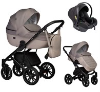 Детская коляска Indigo Mio S 3 в 1 01 св.бежевая кожа+бежевый 314048275