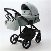 Детская коляска Adamex Lumi Air 3 в 1 L-PS25 Lux Серо-зеленый с серо-зеленой эко-кожей 1402698408