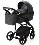 Детская коляска Adamex Mobi Deluxe 3 в 1 M-SA5 (ТЕМНО-СЕРАЯ КОЖА) 1564814649