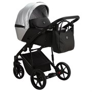 Детская коляска Adamex Mobi Deluxe 3 в 1 M-SD09 (СЕРЕБРИСТЫЙ+ЧЕРН.КОЖА) 1310816952