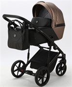 Детская коляска Adamex Mobi Deluxe 3 в 1 M-SD11 (ТЕМНО-БЕЖЕВЫЙ ПЕРЛ+ЧЕРНАЯ КОЖА) 1664110661