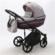 Детская коляска Adamex Rimini 3 в 1 RI40-LUX СВ.РОЗОВ+СЛИВОВАЯ КОЖА+СИРЕНЬ ПЕРЛ.ОТДЕЛКА 1903971927