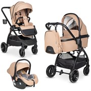 Детская коляска Farfello Camille 3 в 1 CML-2, бежевый 593610415