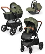 Детская коляска 3 в 1 Tomix Walker LUX GREEN+SHINNY BLACK 222307683