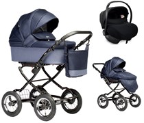 Детская коляска Indigo Barbara 21 Classic 3 в 1 с автокреслом Avionaut Cosmo Ba01 синий 276621100