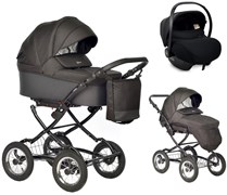 Детская коляска Indigo Barbara 21 Classic 3 в 1 с автокреслом Avionaut Cosmo Ba06 черный 79149054