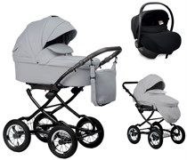 Детская коляска Indigo Barbara Eco Classic 3 в 1 с автокреслом Avionaut Cosmo Be04 св.серая кожа 1566954635