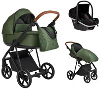 Детская коляска Roan Sol 3 в 1 с автокреслом Tutis Elo Black RSL/1013 Boho Green 572427487