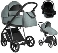 Детская коляска Roan Sol Luxury 3 в 1 с автокреслом Tutis Elo Lux Black RSL/4046 Grey Pine/Nikiel 540050345