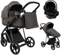 Детская коляска Roan Sol Luxury 3 в 1 с автокреслом Tutis Elo Lux Black RSL/4051 Taupe/Nikiel 687077970