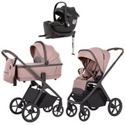Коляска Carrello Vector CRL-6550 Ammonite AY329 Pro Absolute Black с базой Isofix 3 в 1 Cupcake Beige 464591208