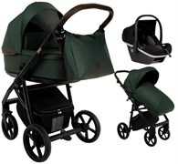 Детская коляска Roan Esso 2025 3 в 1 с автокреслом Tutis Elo Black ESS113/1 Dark Green/Black 238318733