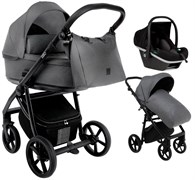 Детская коляска Roan Esso 2025 3 в 1 с автокреслом Tutis Elo Black ESS114/1 Grey/Black 2063798874