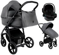Детская коляска Roan Esso 2025 3 в 1 с автокреслом Tutis Elo Lux Black ESS114/1 Grey/Black 1433766764