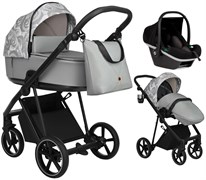Детская коляска Roan Sol Flowers 3 в 1 с автокреслом Tutis Elo Black RSF/5002 Gray/Black 1398076973