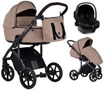 Детская коляска Roan Bass Next 3 в 1 с автокреслом Tutis Elo Lux Black RN233/1 Amber Black 92550261