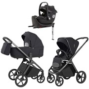 Коляска Carrello Vector 2025 CRL-6551 Ammonite AY329 Pro Absolute Black с базой Isofix 3 в 1 Shadow Black 2007550506