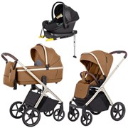 Коляска Carrello Vector CRL-6550 Nova Black Line с базой Isofix 3 в 1 Coral Beige 866803202
