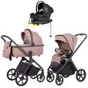 Коляска Carrello Vector CRL-6550 Nova Black Line с базой Isofix 3 в 1 Cupcake Beige 652681960