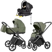 Коляска Carrello Vector 2025 CRL-6551 Nova Black Line с базой Isofix 3 в 1 Field Green 1644479193