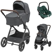 Коляска детская Maxi-Cosi Oxford Plus 3 в 1 с автокреслом CabrioFix Essential green 1978204110 PlusTwillic Graphite/Графит 932329914