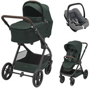 Коляска детская Maxi-Cosi Oxford Plus 3 в 1 с автокреслом CabrioFix Select grey 1978403110 Twillic Green/Зеленый 970637880