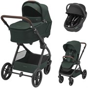 Коляска детская Maxi-Cosi Oxford Plus 3 в 1 с автокреслом Coral 360 Essential black 1978403110 Twillic Green/Зеленый 1759394461