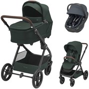 Коляска детская Maxi-Cosi Oxford Plus 3 в 1 с автокреслом Coral 360 Essential Graphite 1978403110 Twillic Green/Зеленый 646985672