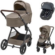 Коляска детская Maxi-Cosi Oxford Plus 3 в 1 с автокреслом Coral 360 Essential Graphite 1978470110 Twillic Truffle/Трюфель 207259597